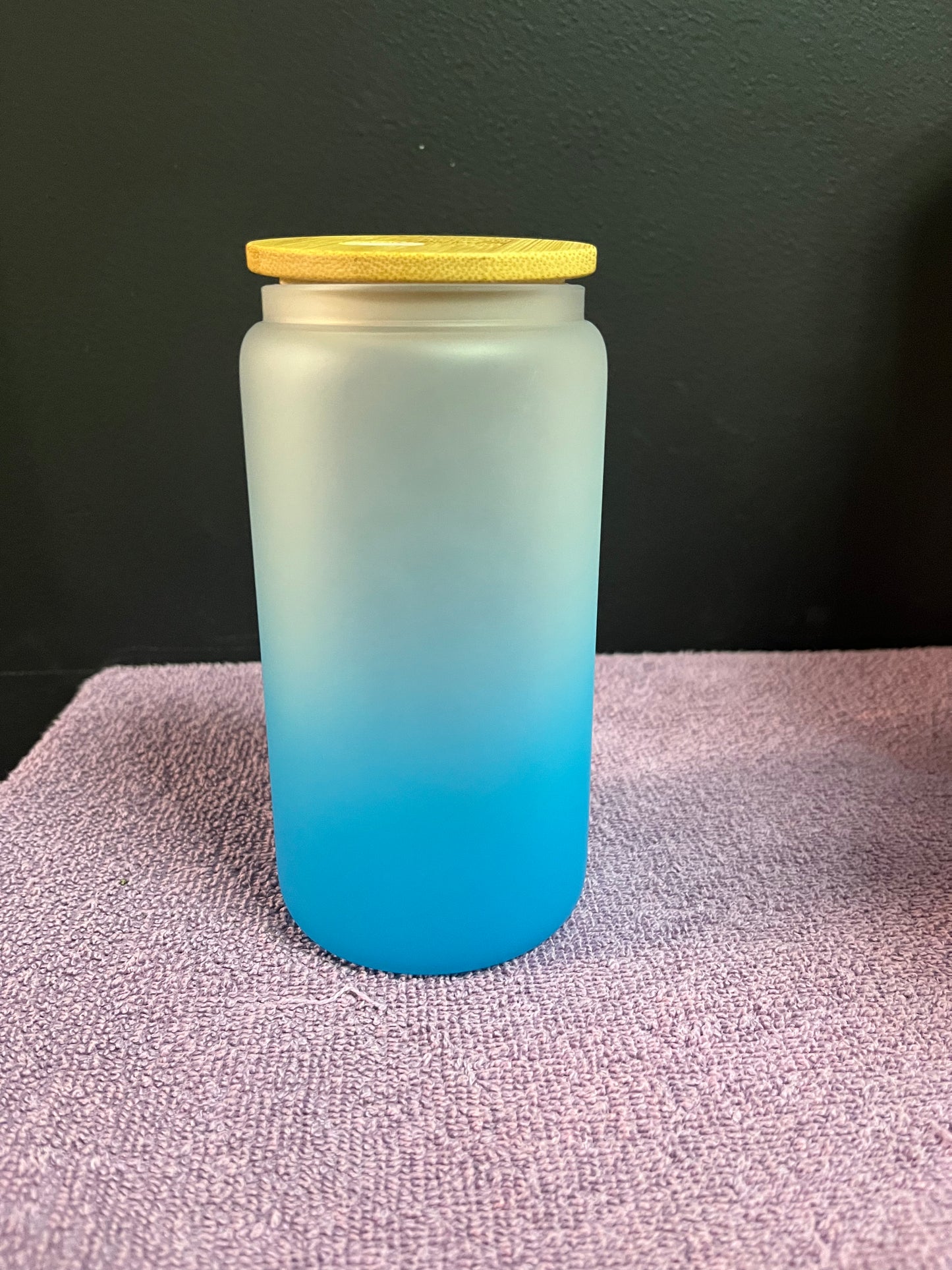 16 oz ombré glass cups