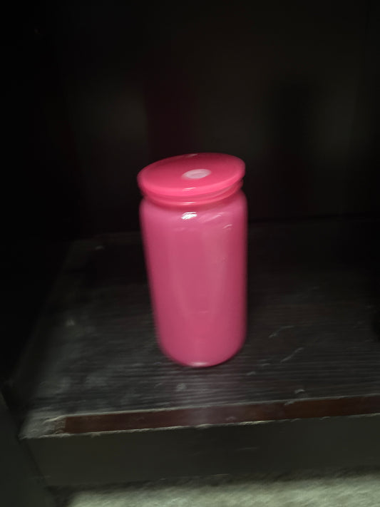16 oz Colored Plastic Cups with lid and straw