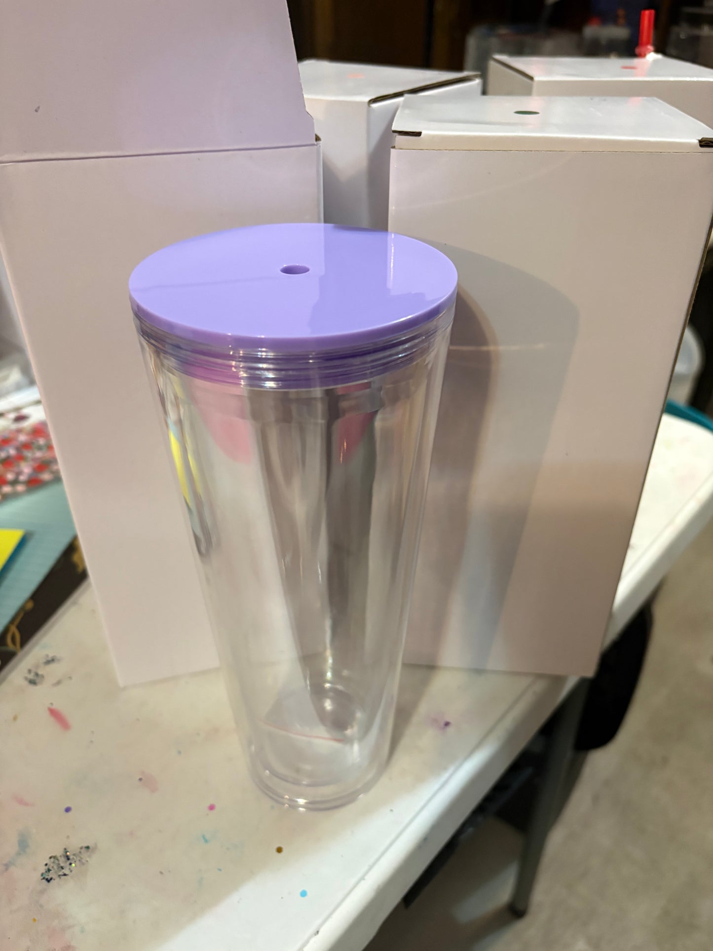 A 24 oz  snow globe cup
