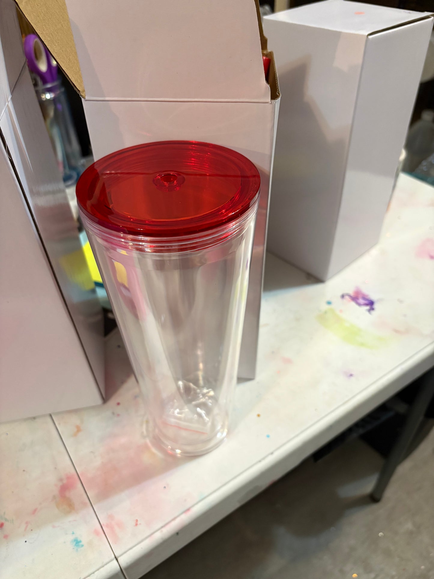 A 24 oz  snow globe cup