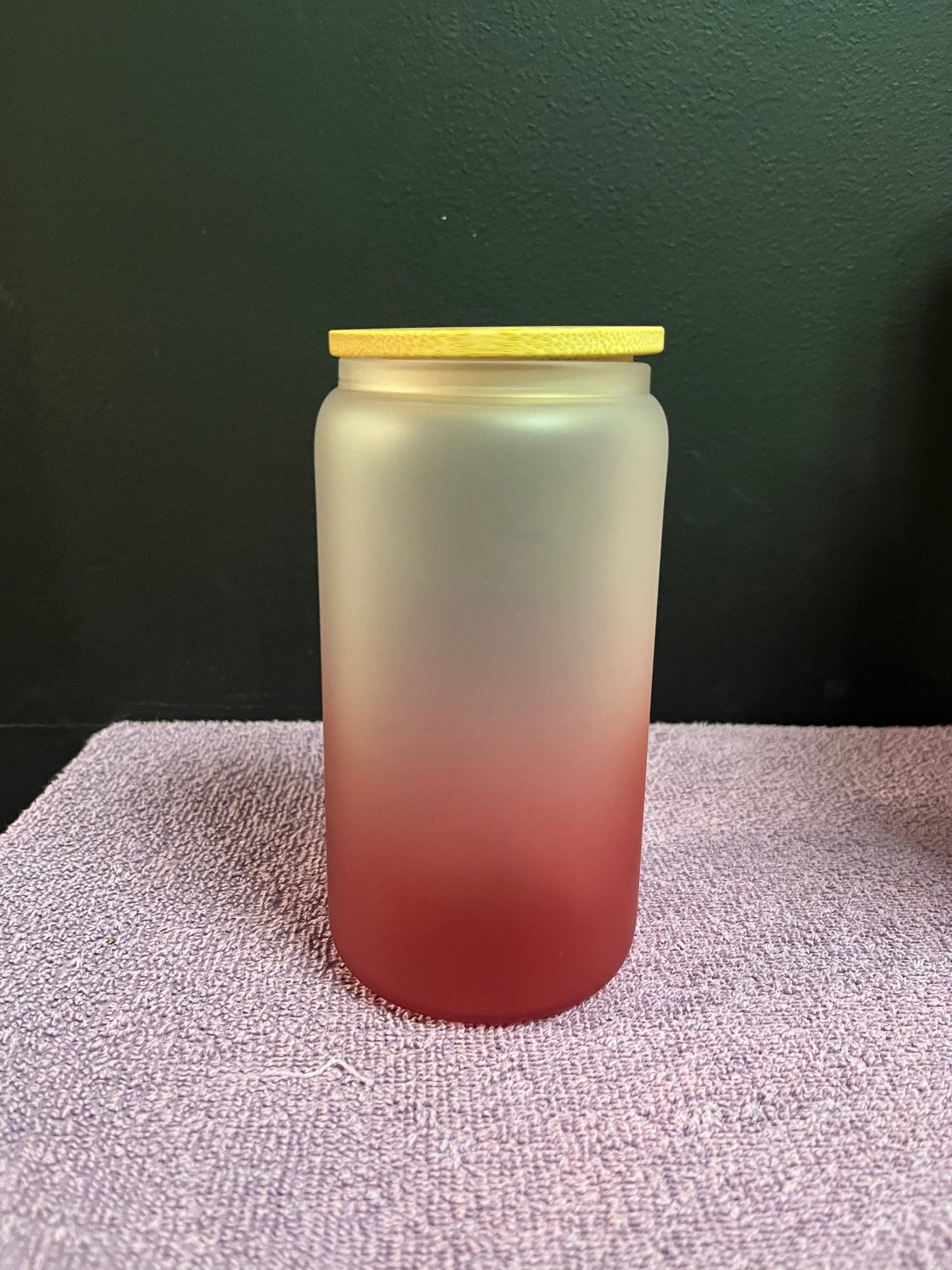 16 oz ombré glass cups