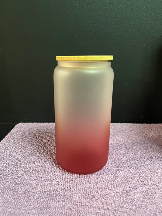 16 oz ombré glass cups