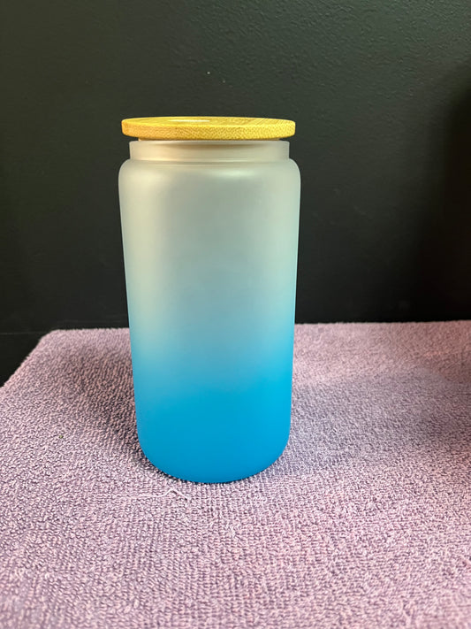 16 oz ombré glass cups