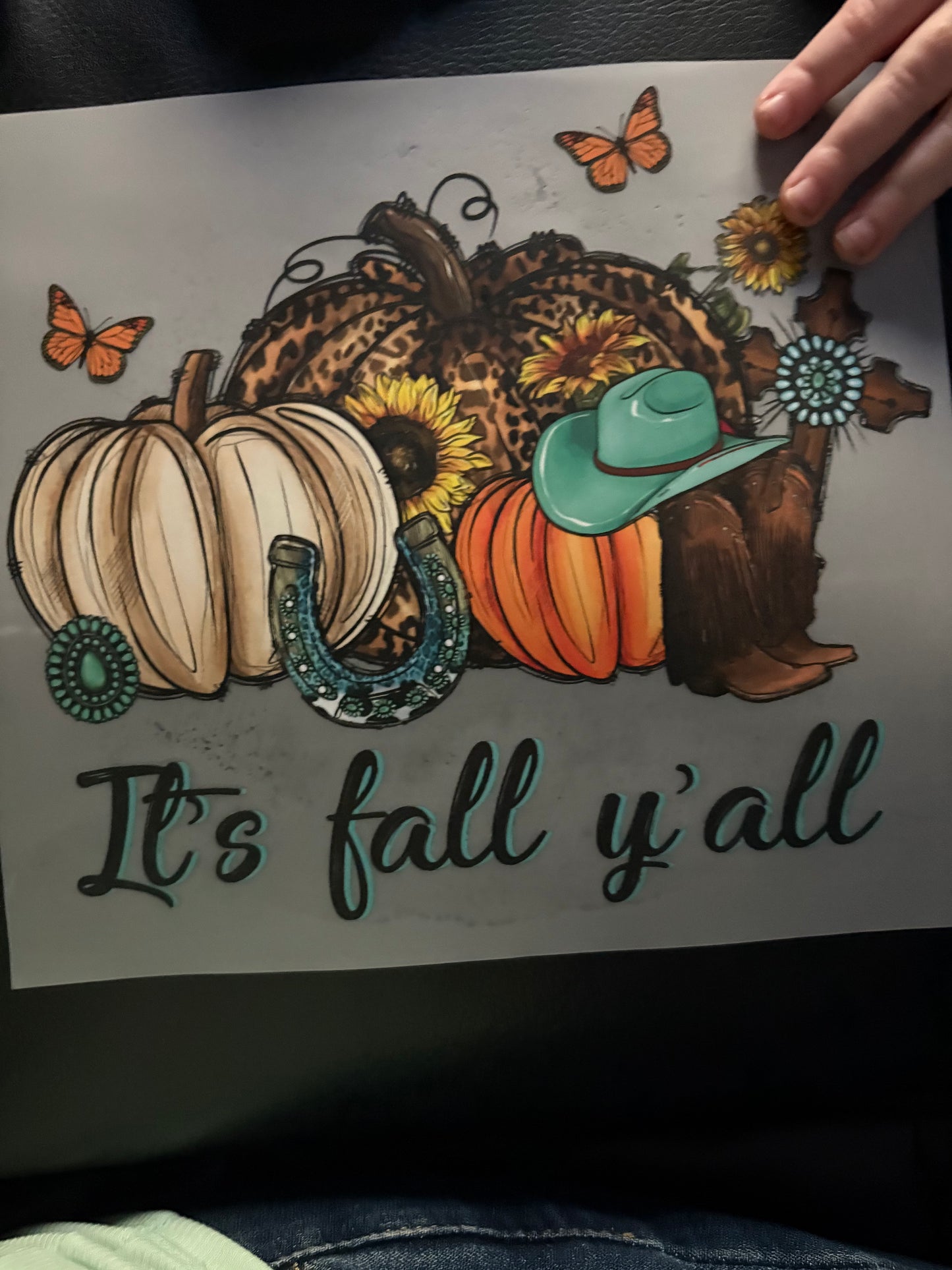 Adult Western fall heat press