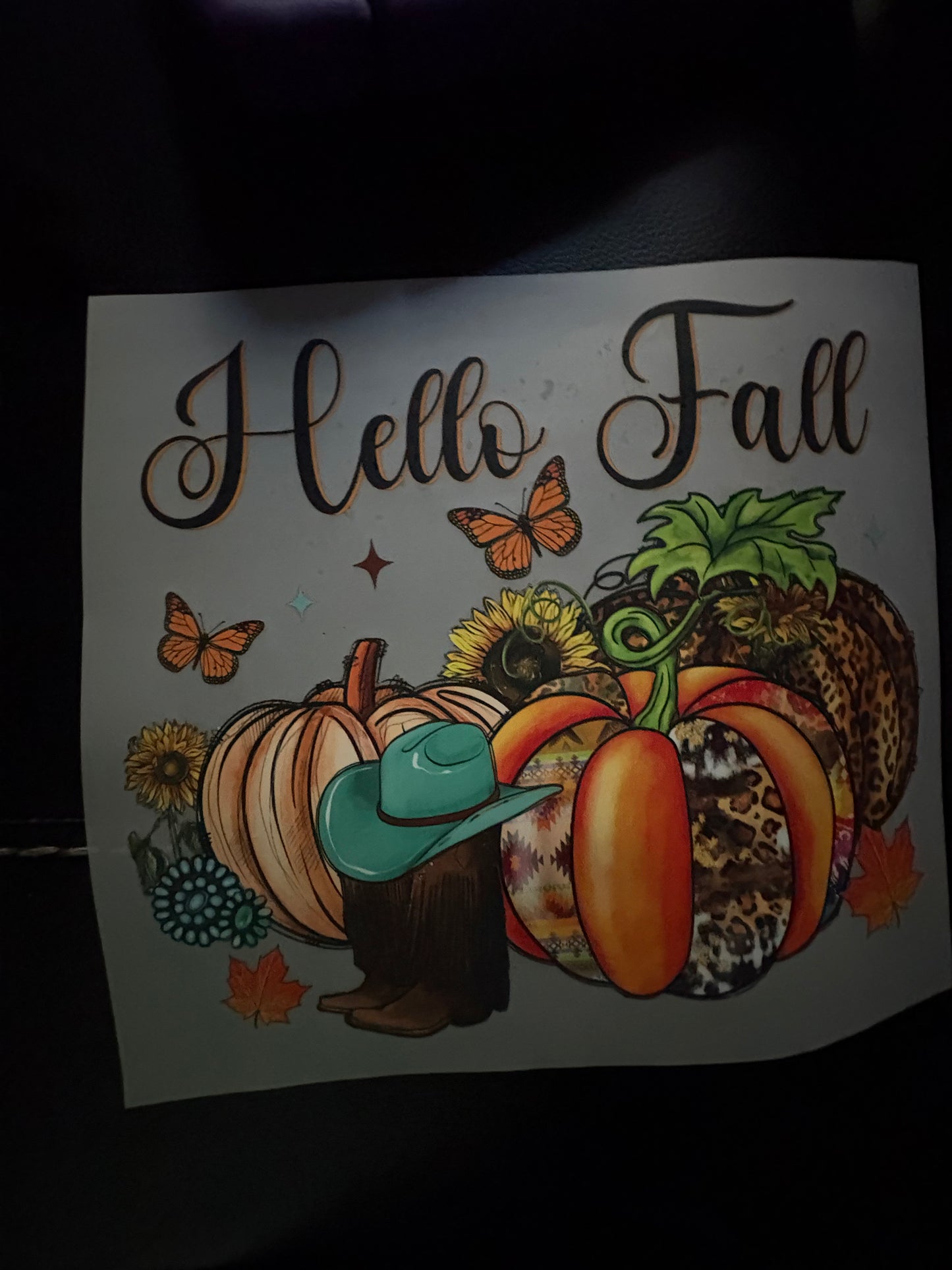 Adult Western fall heat press