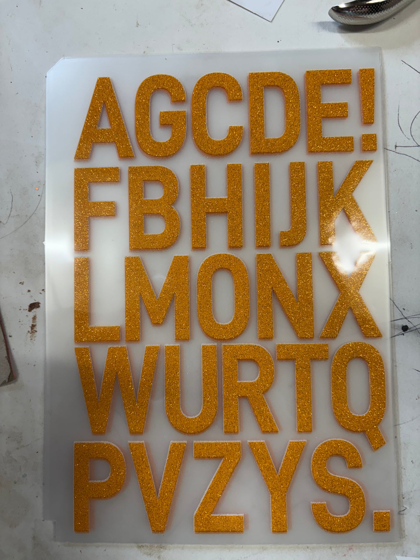 Heat press letters