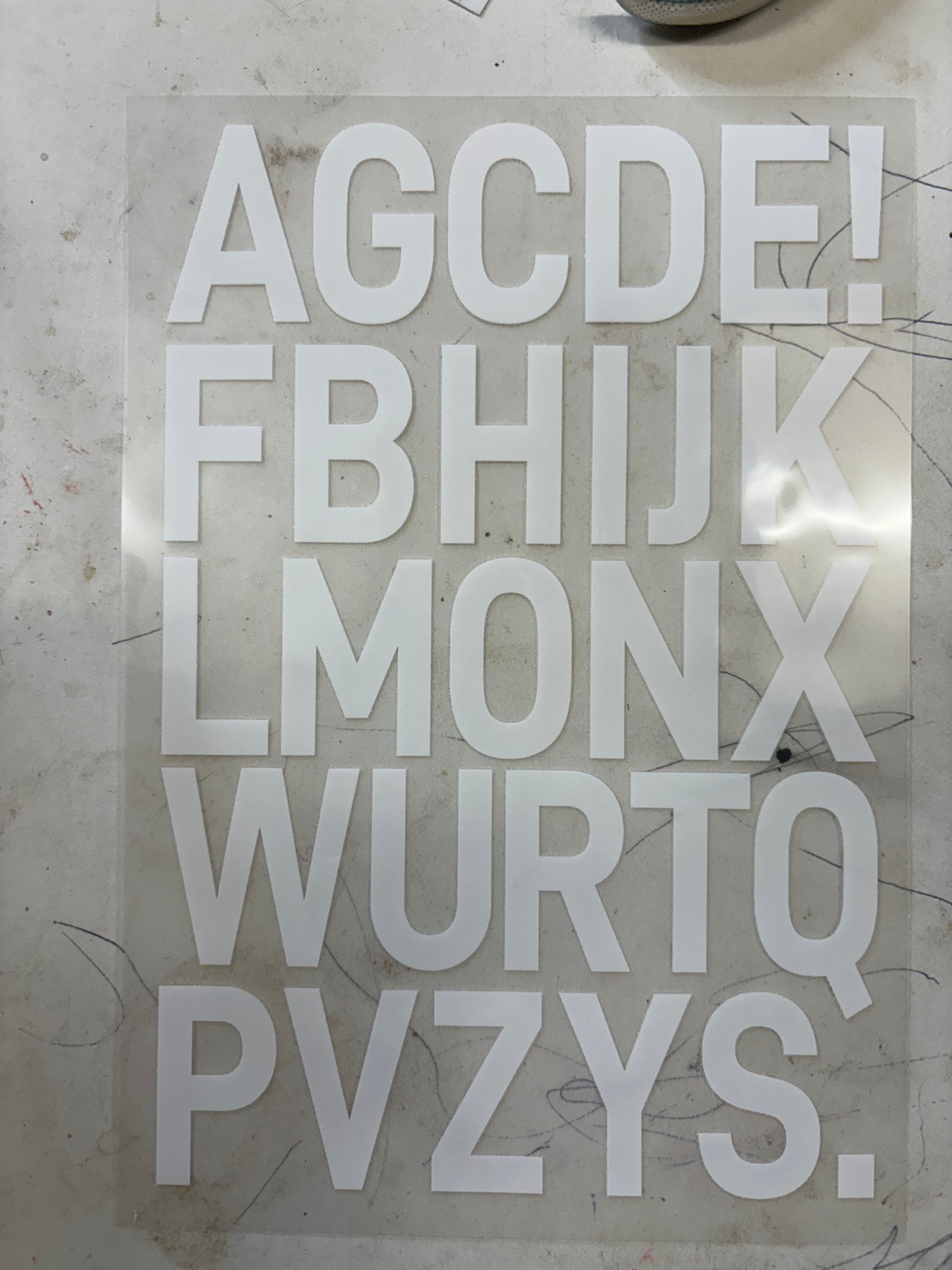 Heat press letters