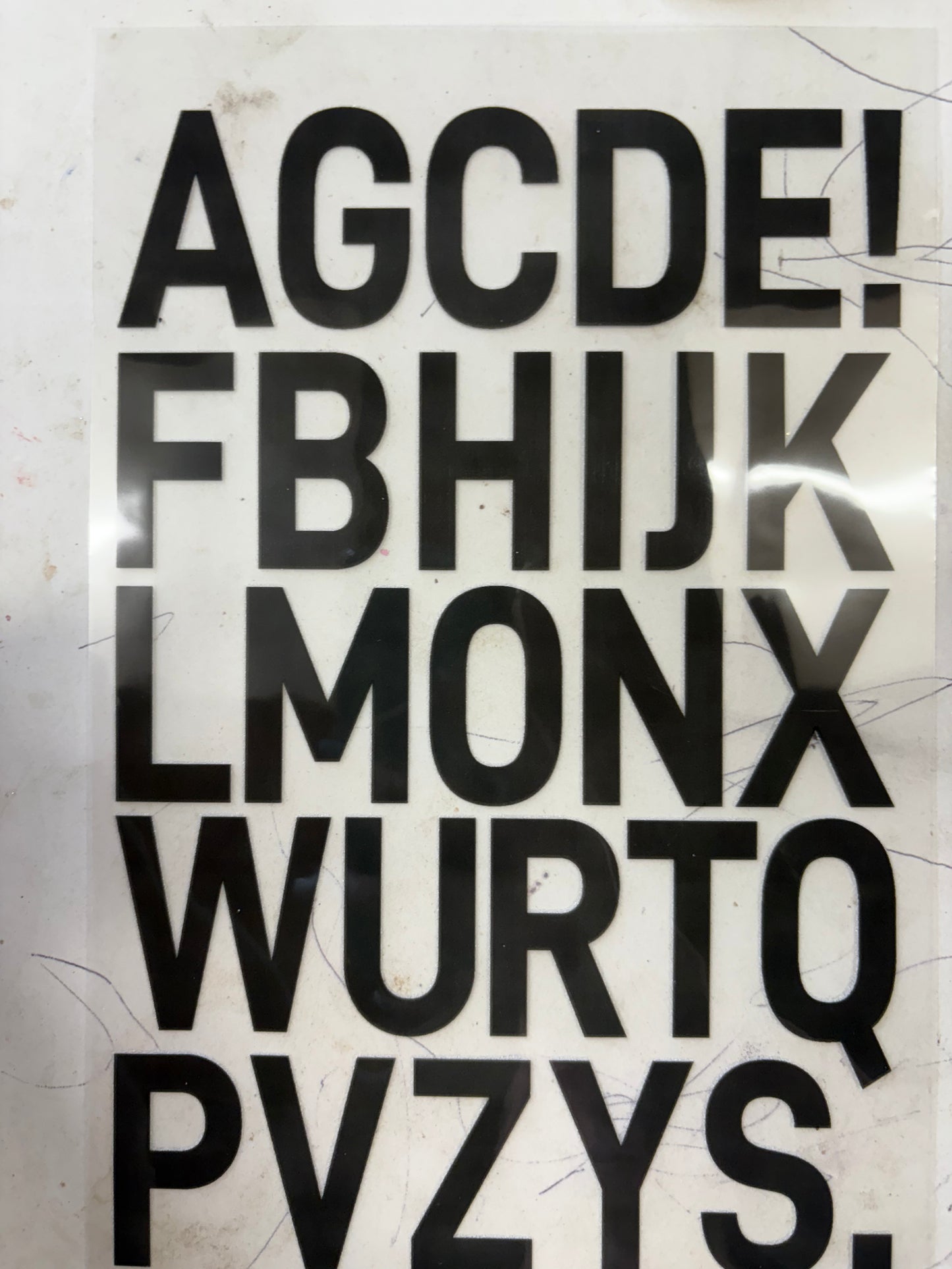 Heat press letters