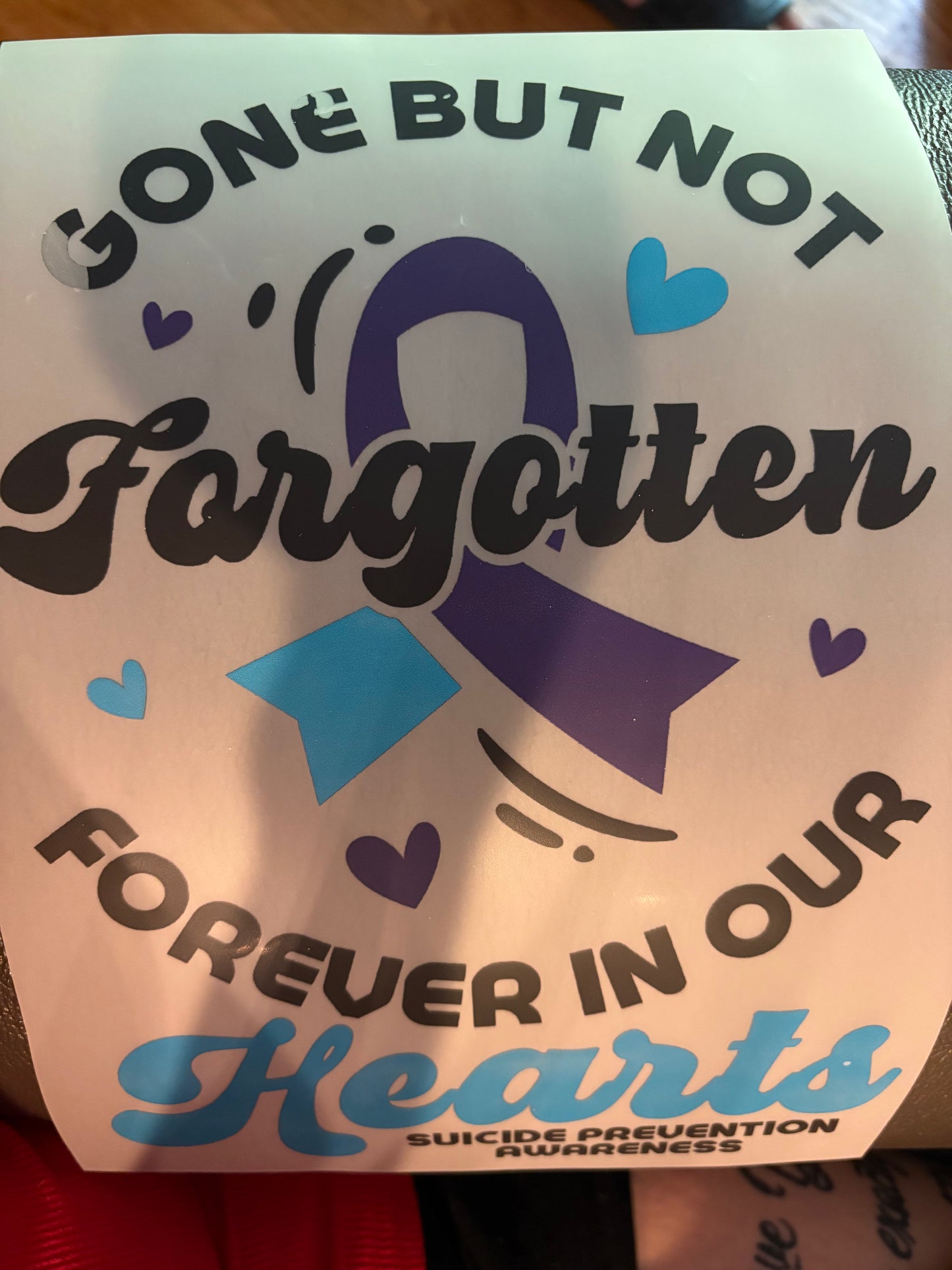 Adult Awareness heat press