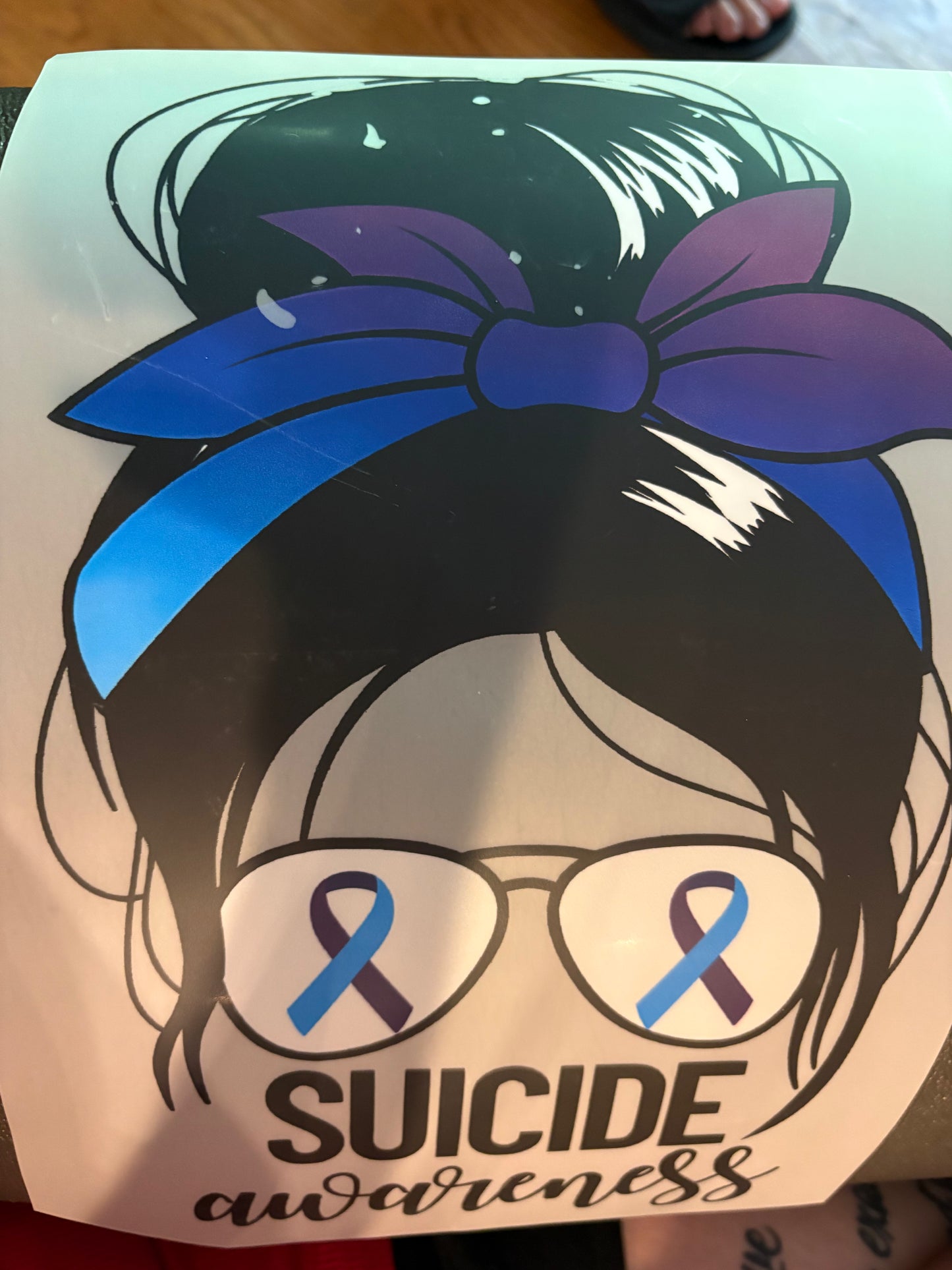 Adult Awareness heat press