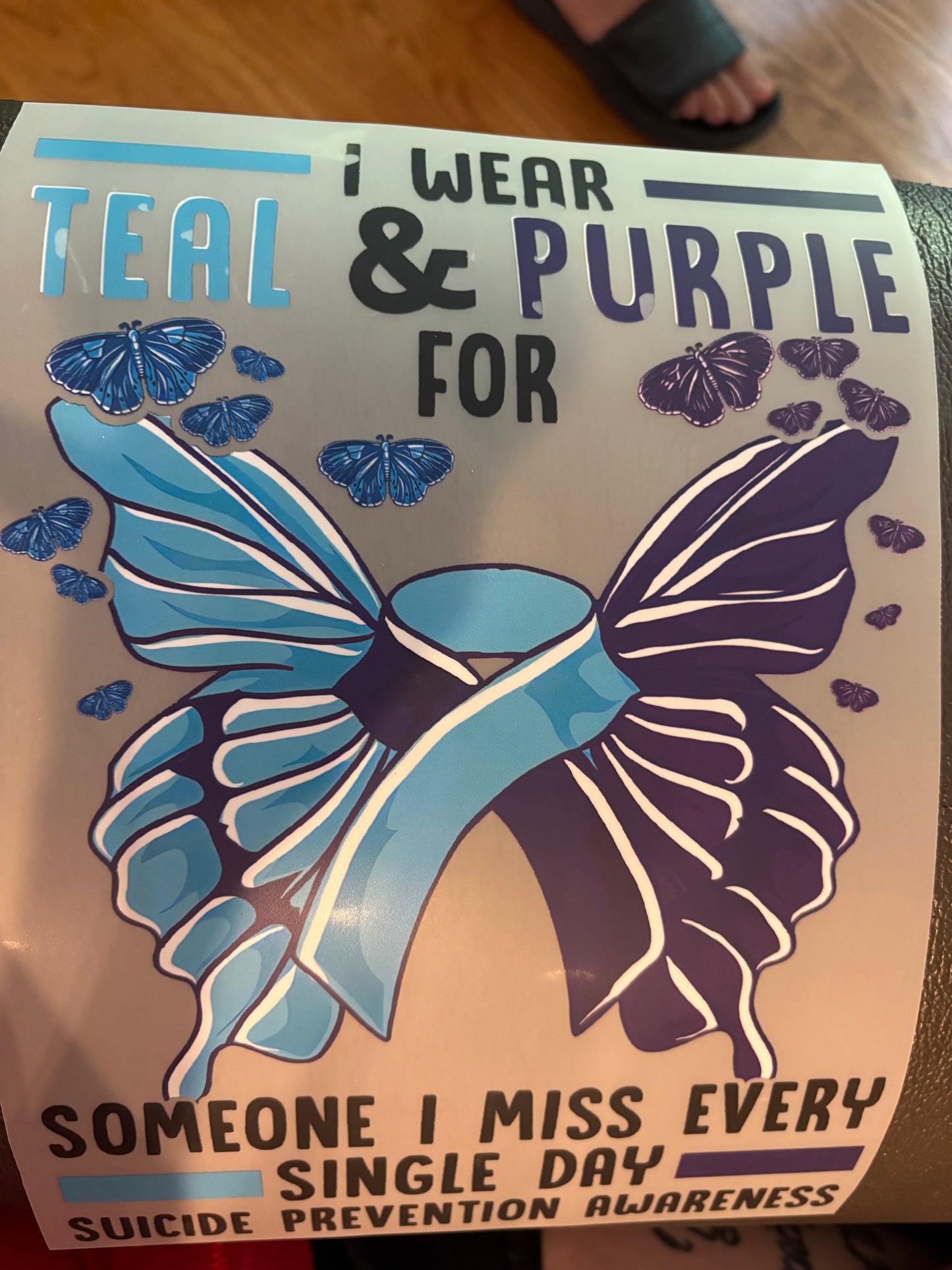 Adult Awareness heat press