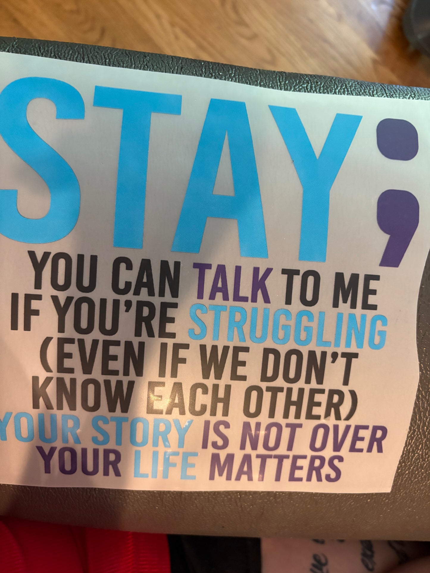 Adult Awareness heat press