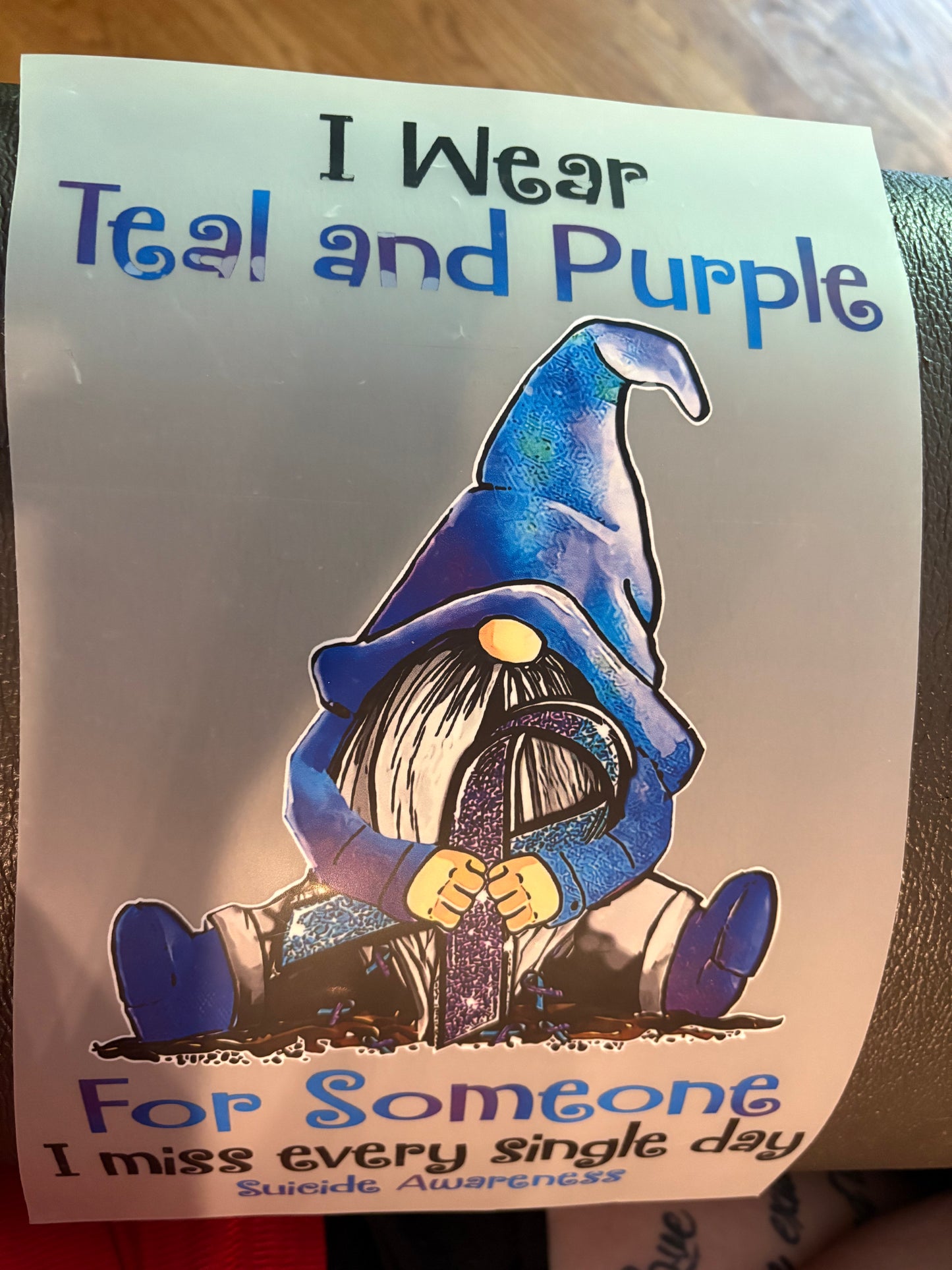 Adult Awareness heat press