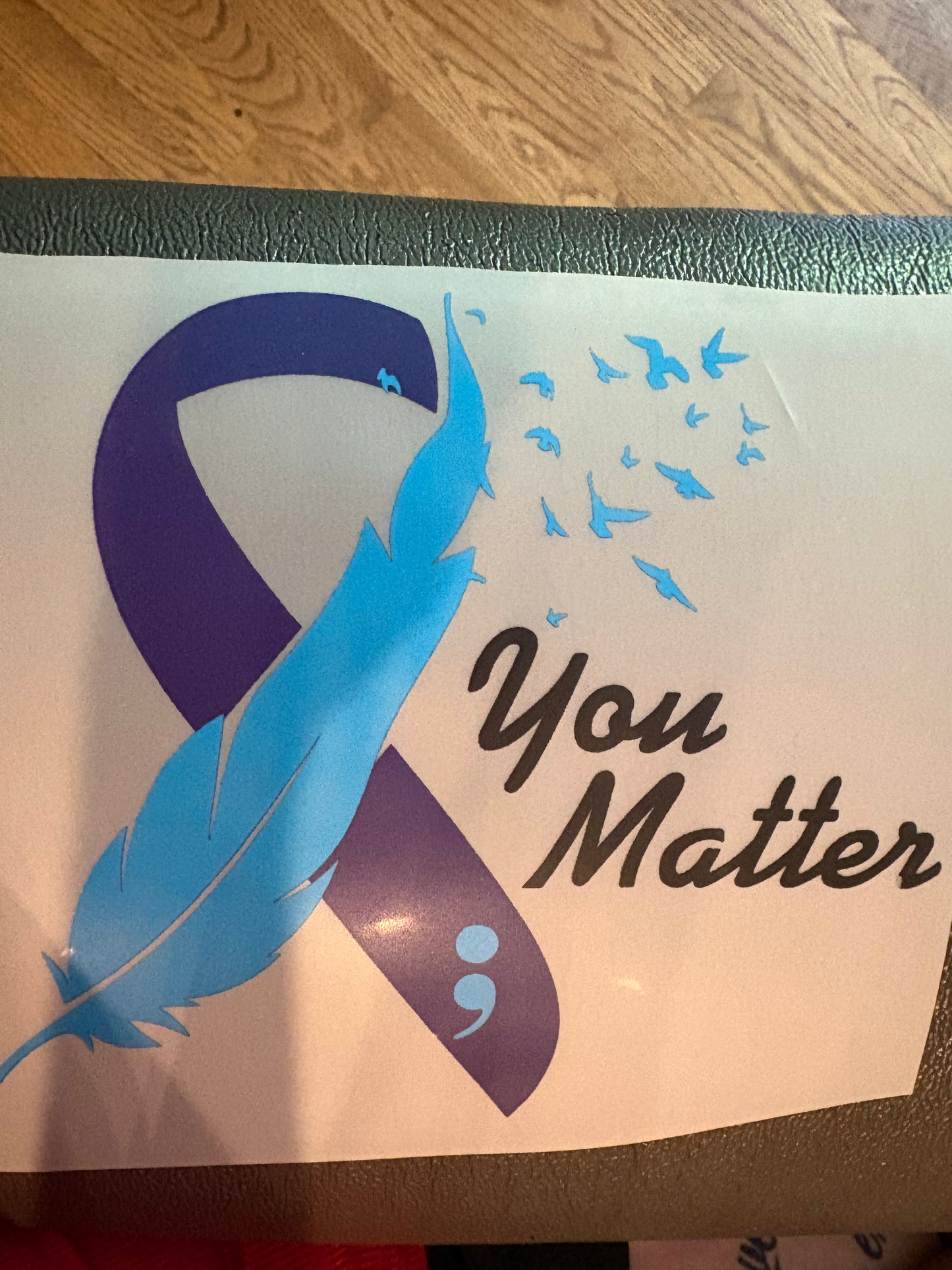 Adult Awareness heat press