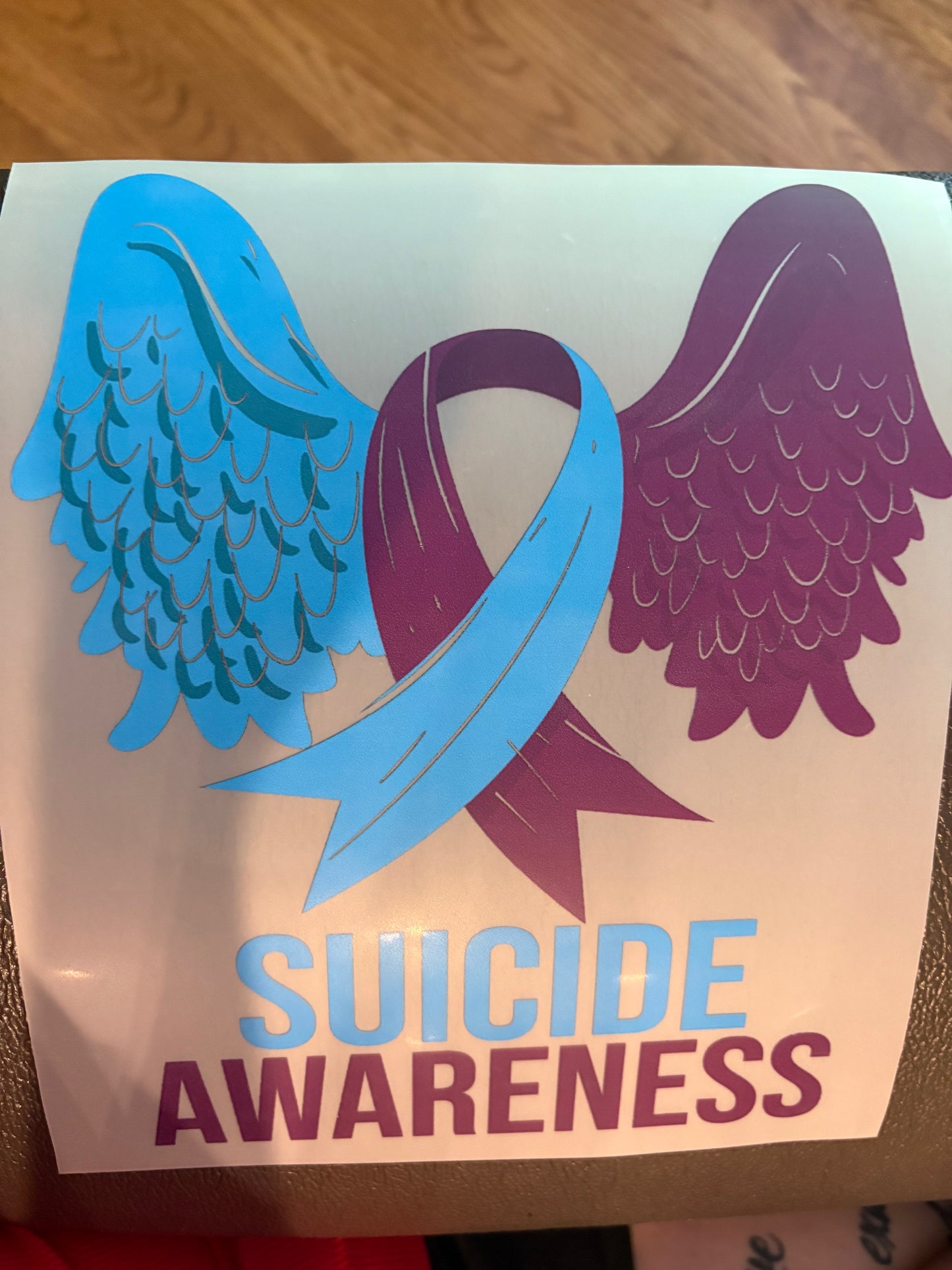 Adult Awareness heat press
