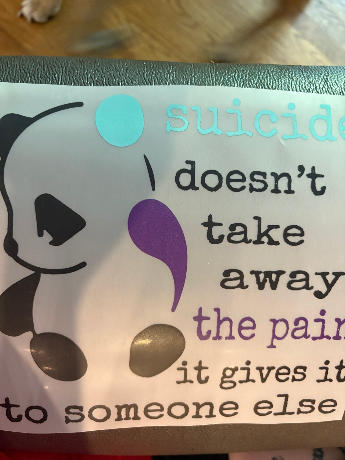 Adult Awareness heat press