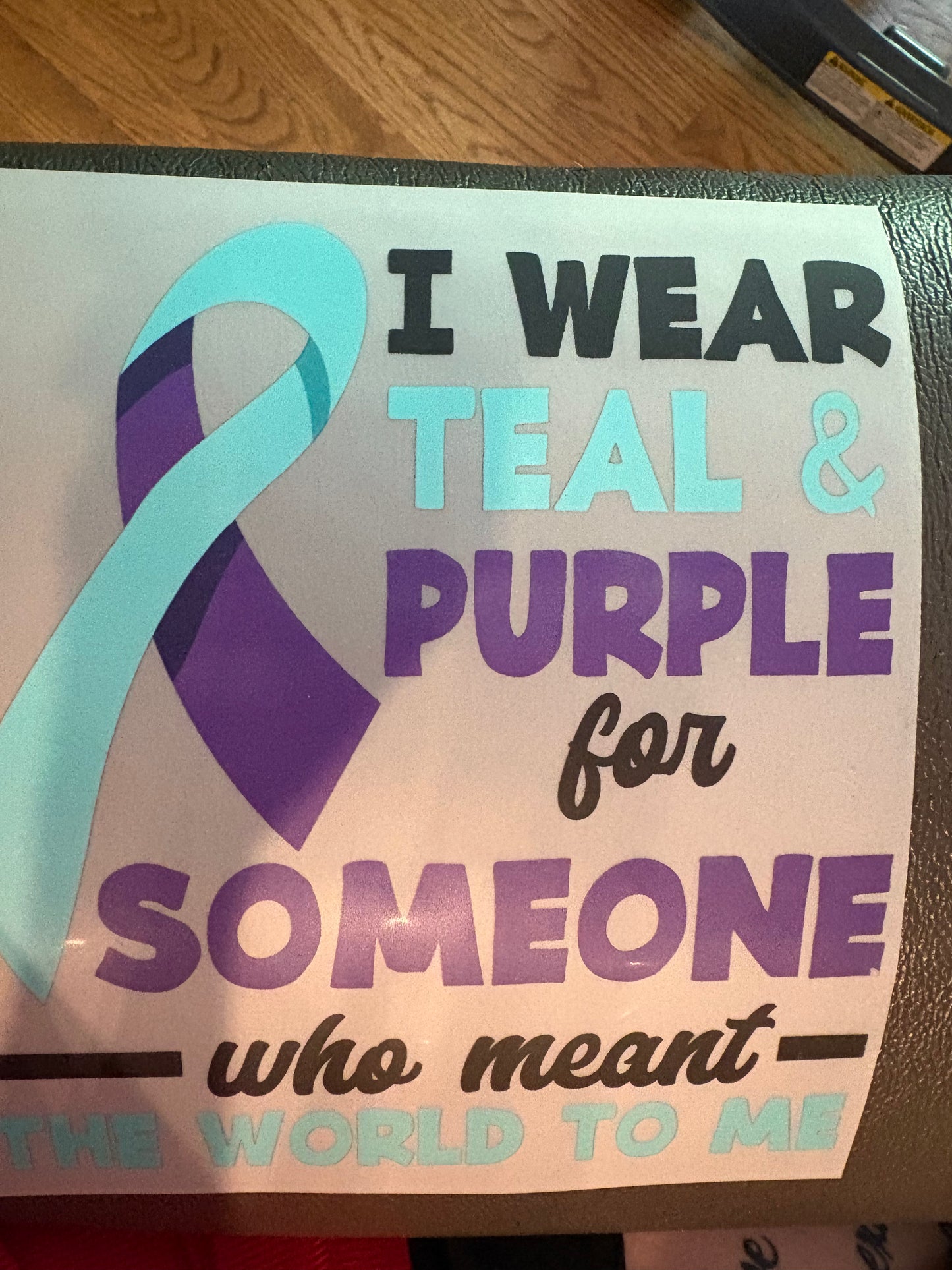 Adult Awareness heat press