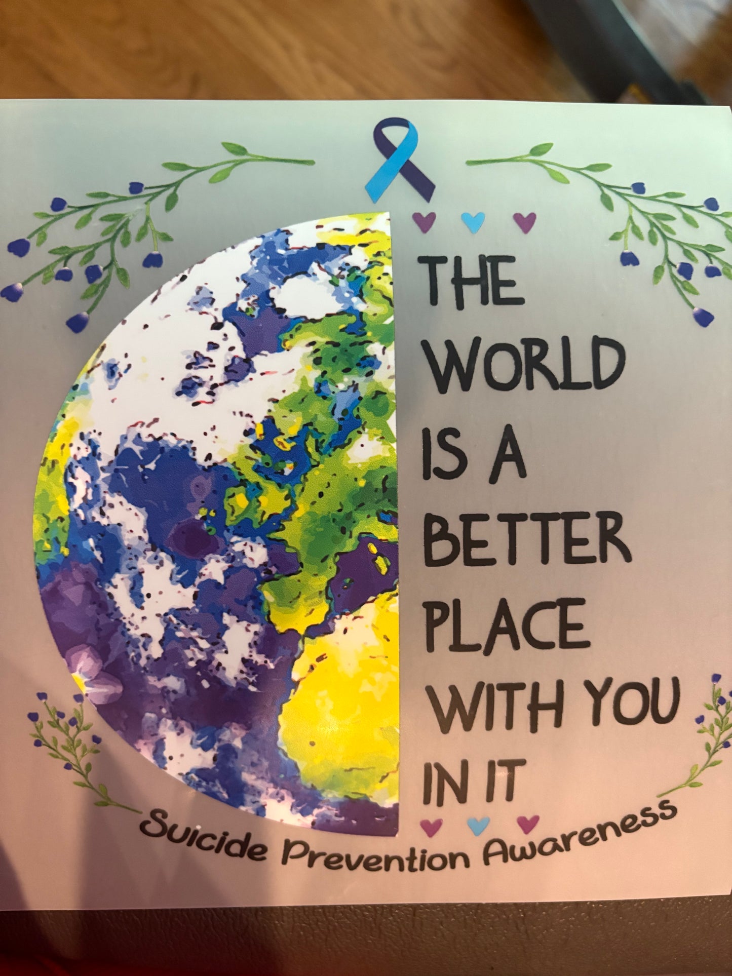 Adult Awareness heat press