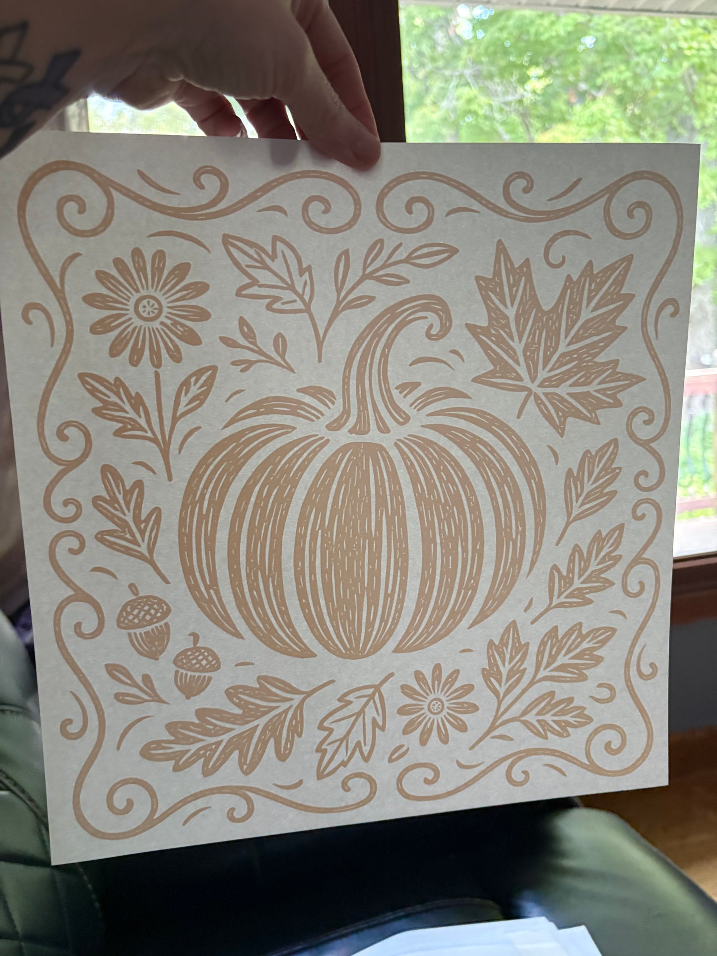 Adult fall heat press
