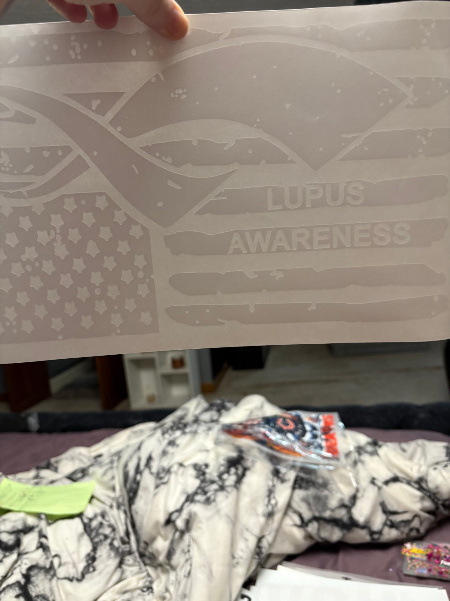 Adult Awareness heat press