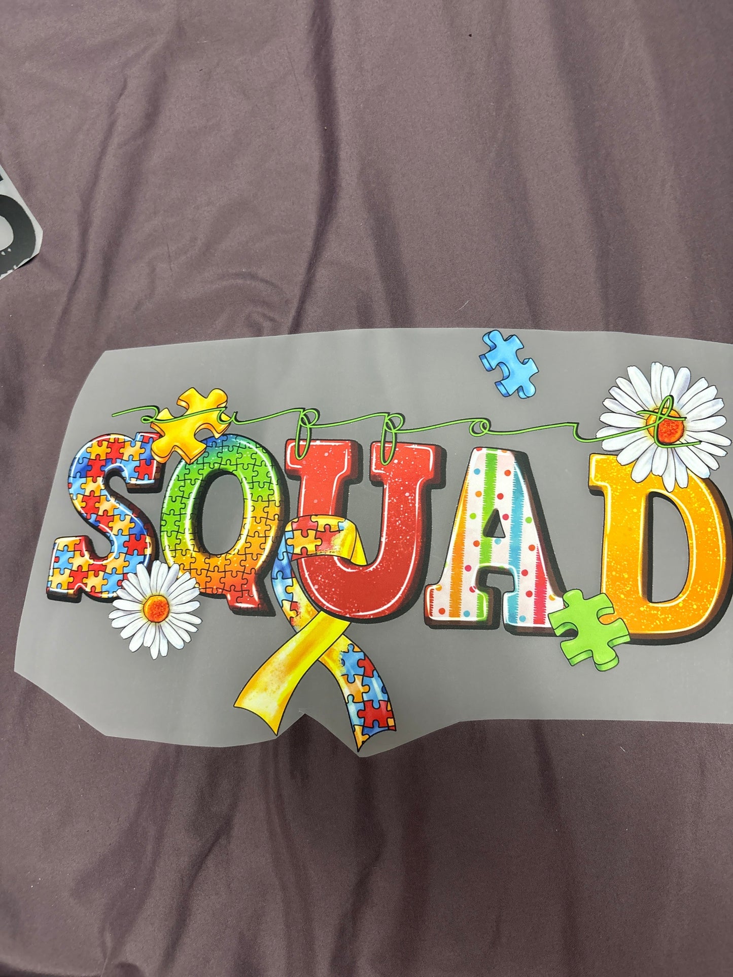 Adult Awareness heat press