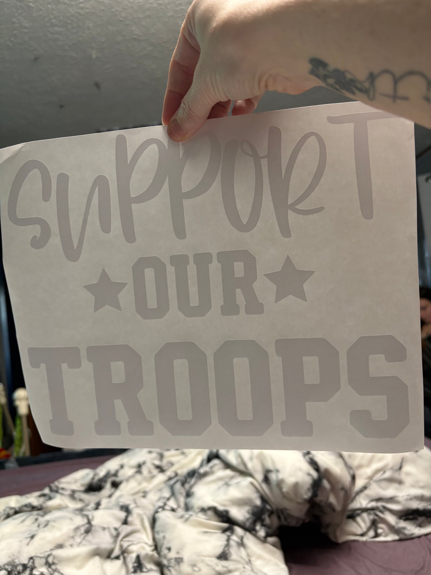 Heat press support our troops