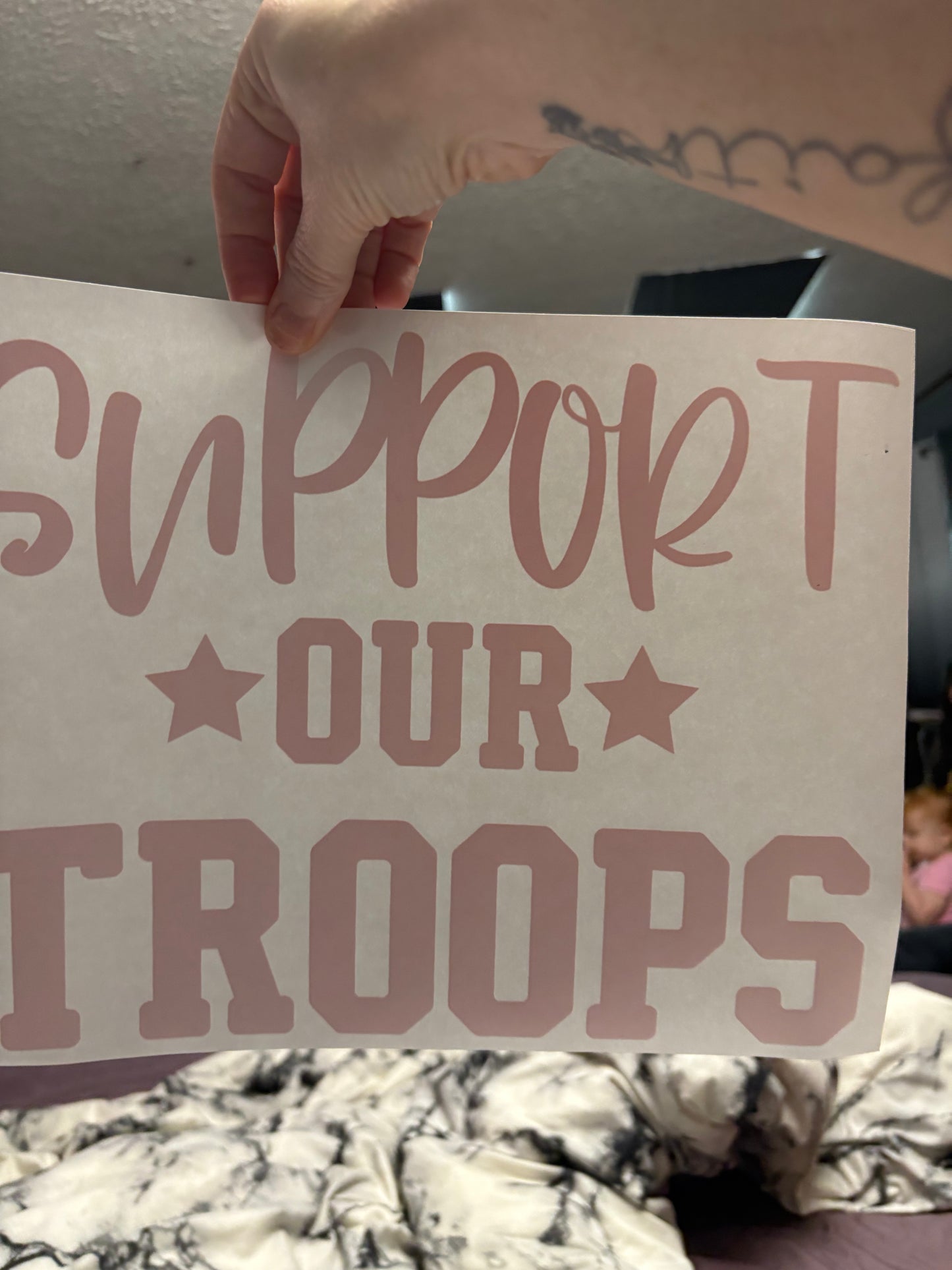 Heat press support our troops
