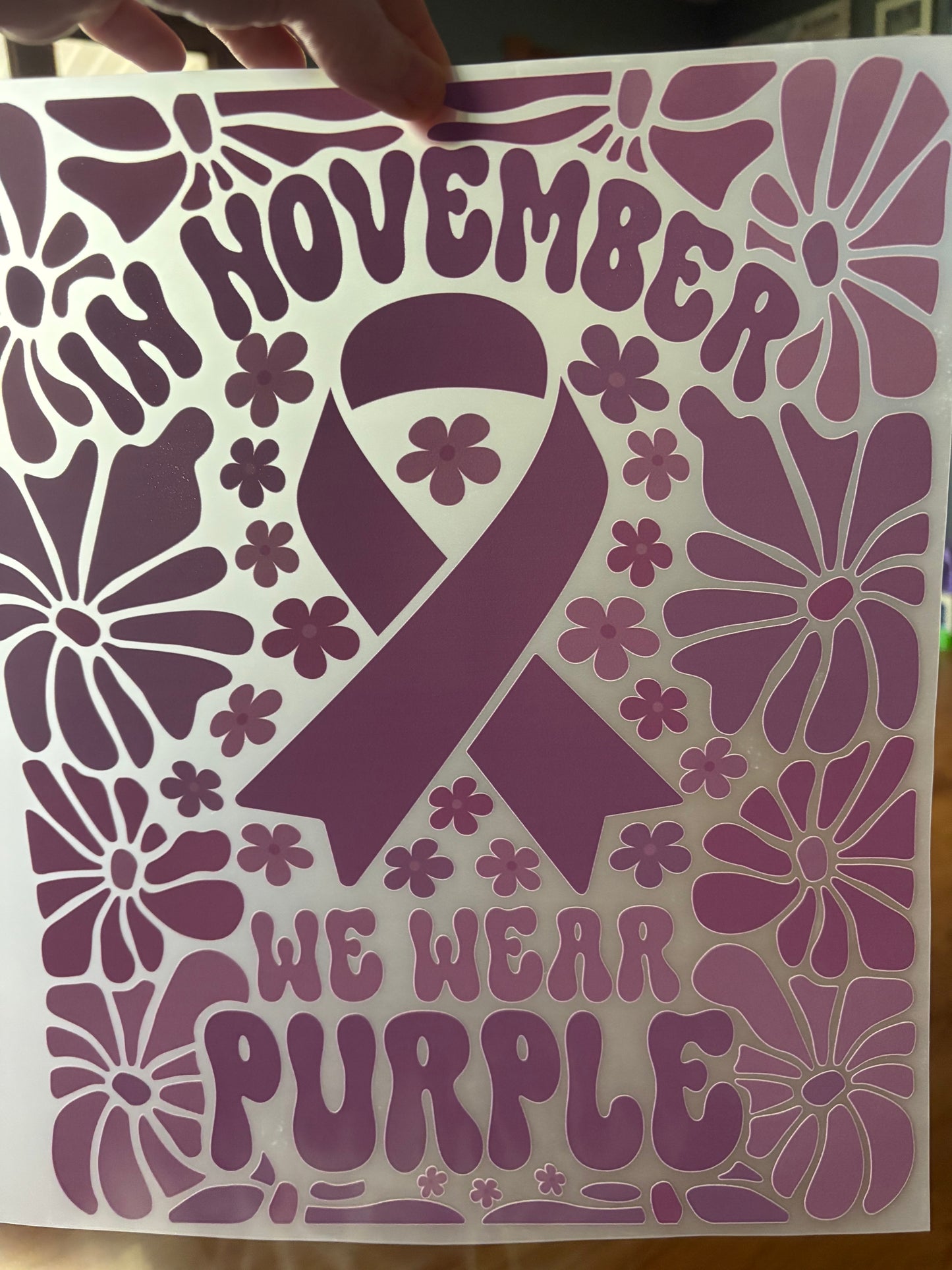 Adult Awareness heat press