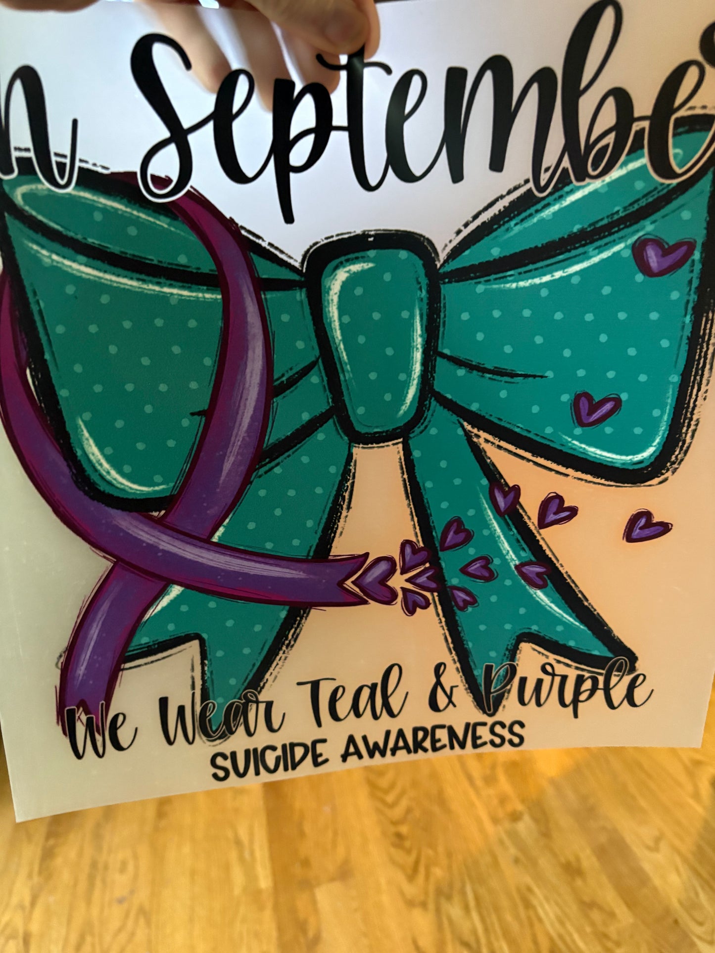 Adult Awareness heat press